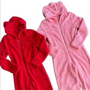Red teddy bear onesie jumpsuit